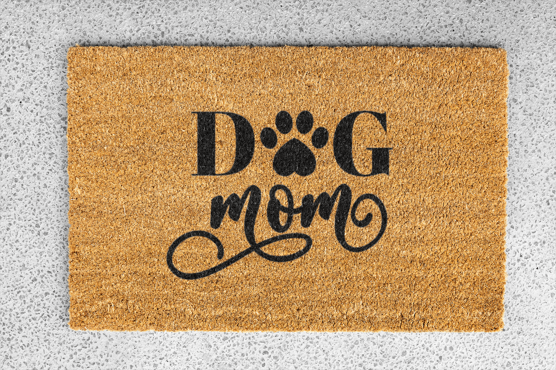 Personalized coir doormat handmade by Coco Matty.
