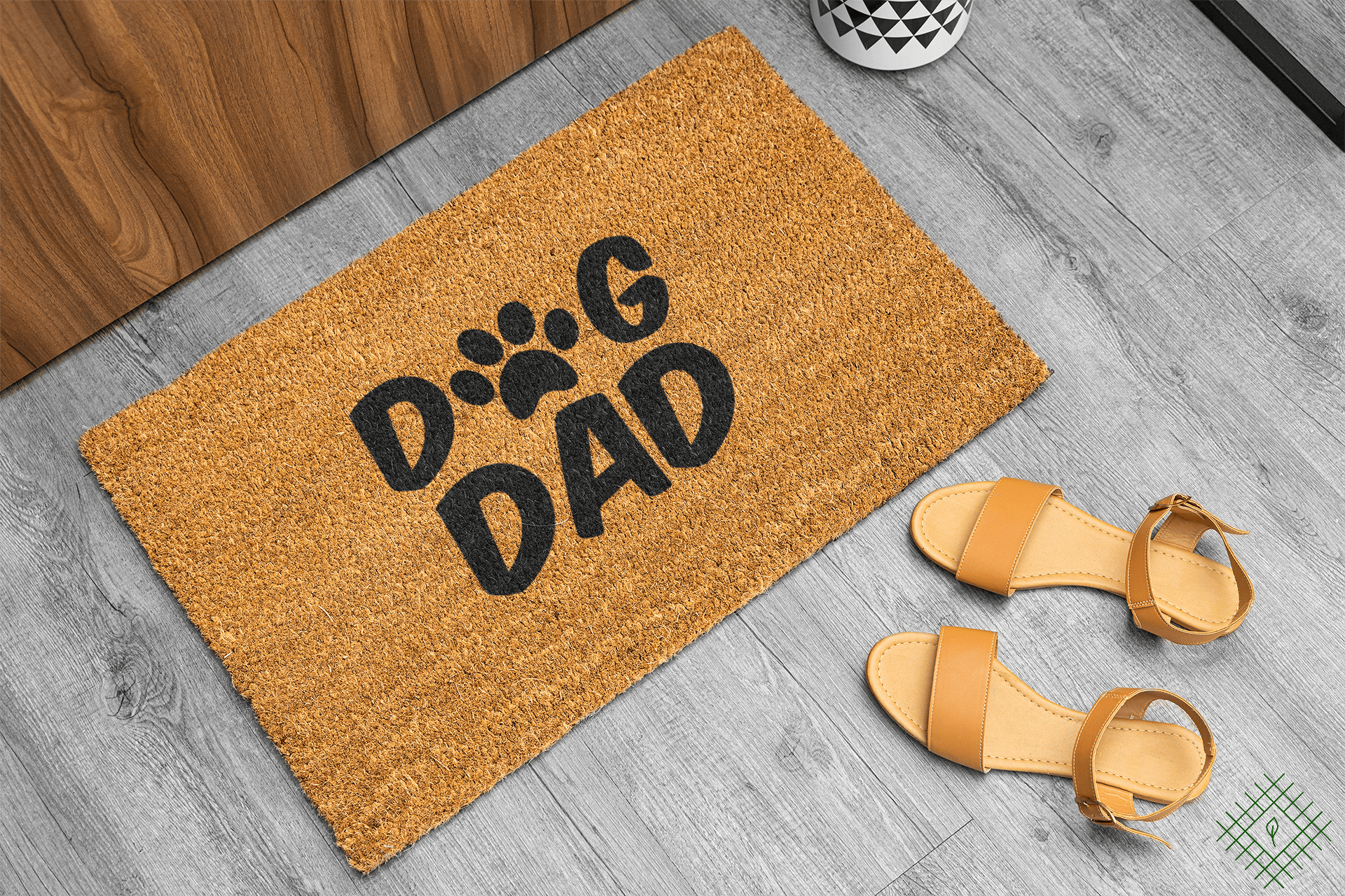 Personalized coir doormat handmade by Coco Matty.