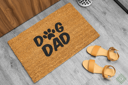 Personalized coir doormat handmade by Coco Matty.