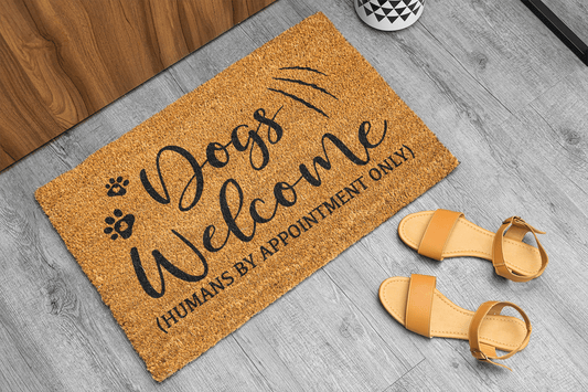 Personalized coir doormat handmade by Coco Matty.