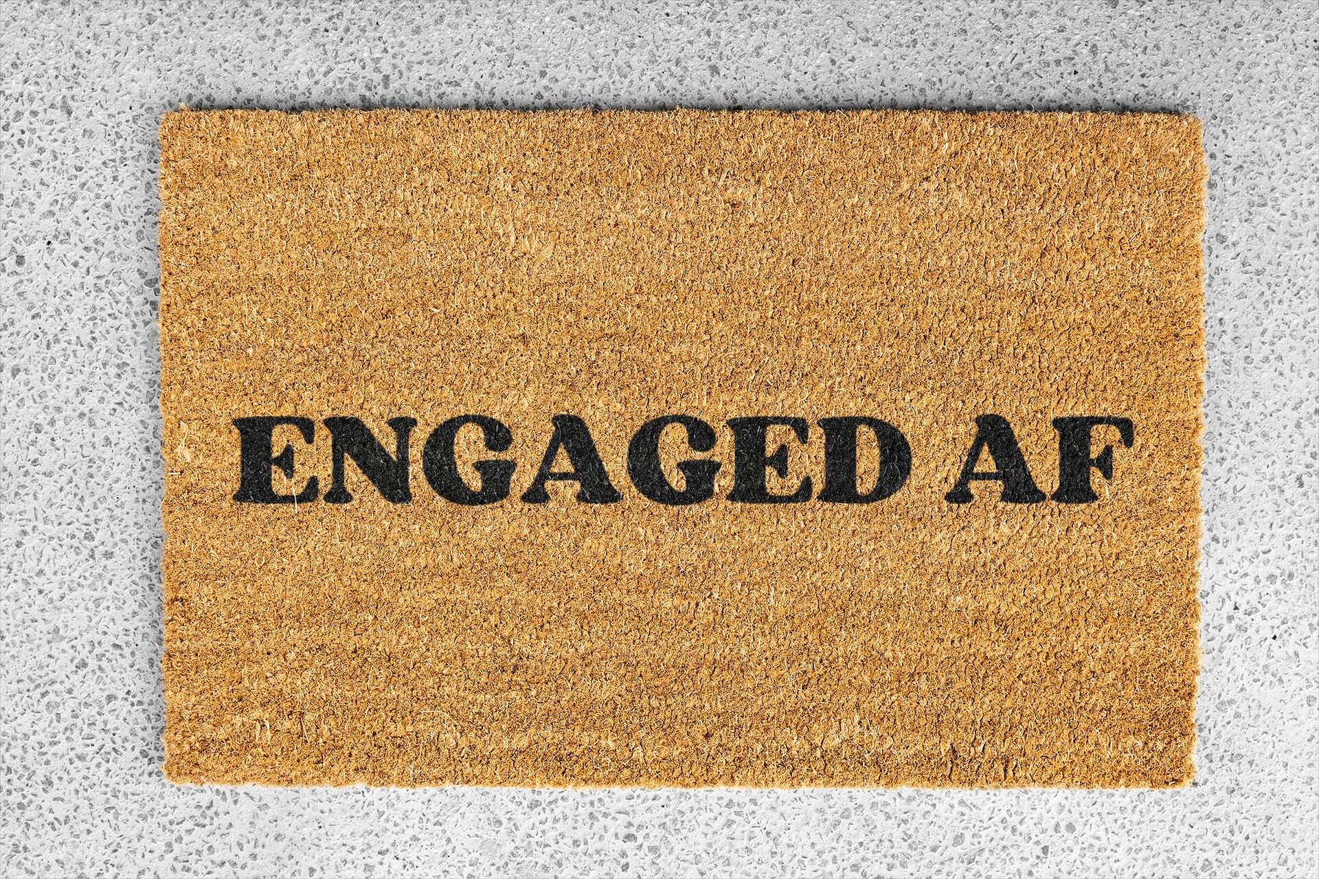 Personalized coir doormat handmade by Coco Matty.