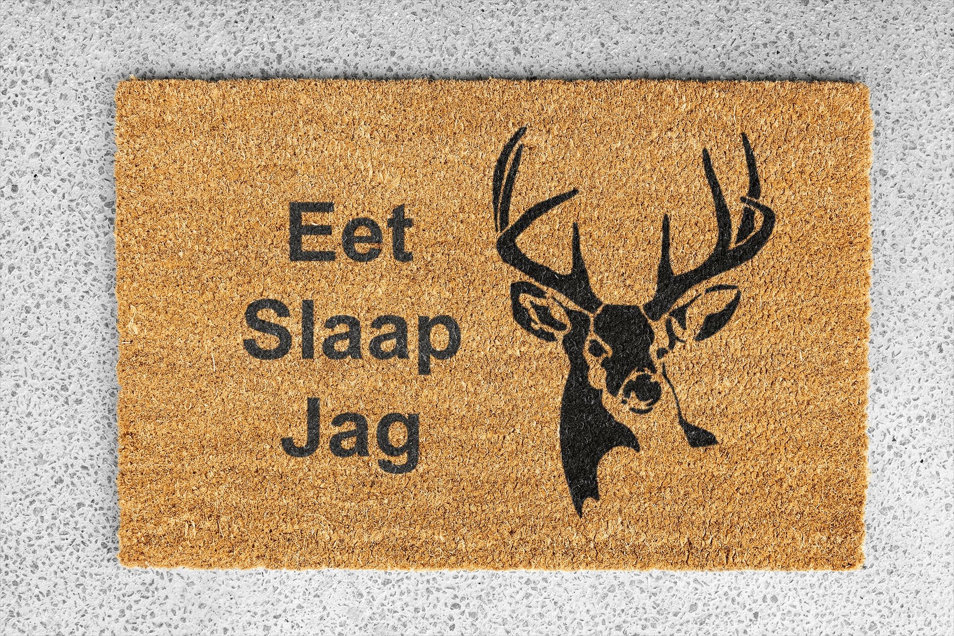 Personalized coir doormat handmade by Coco Matty.
