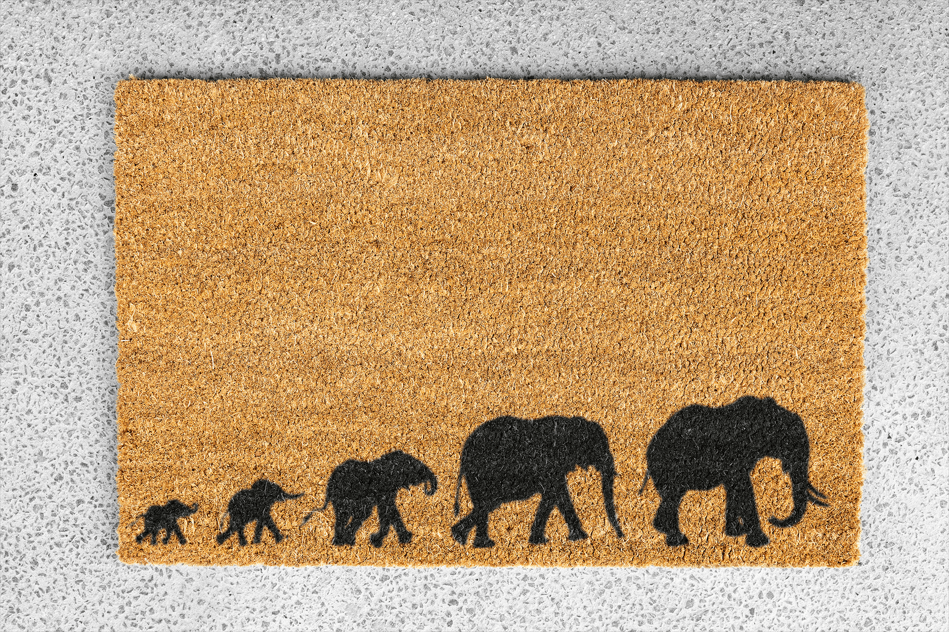 Personalized coir doormat handmade by Coco Matty.