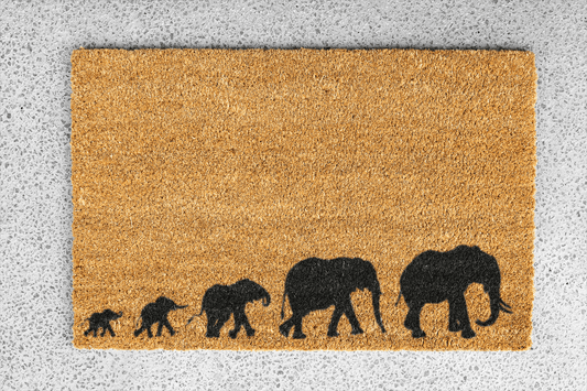 Personalized coir doormat handmade by Coco Matty.