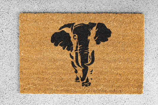Personalized coir doormat handmade by Coco Matty.