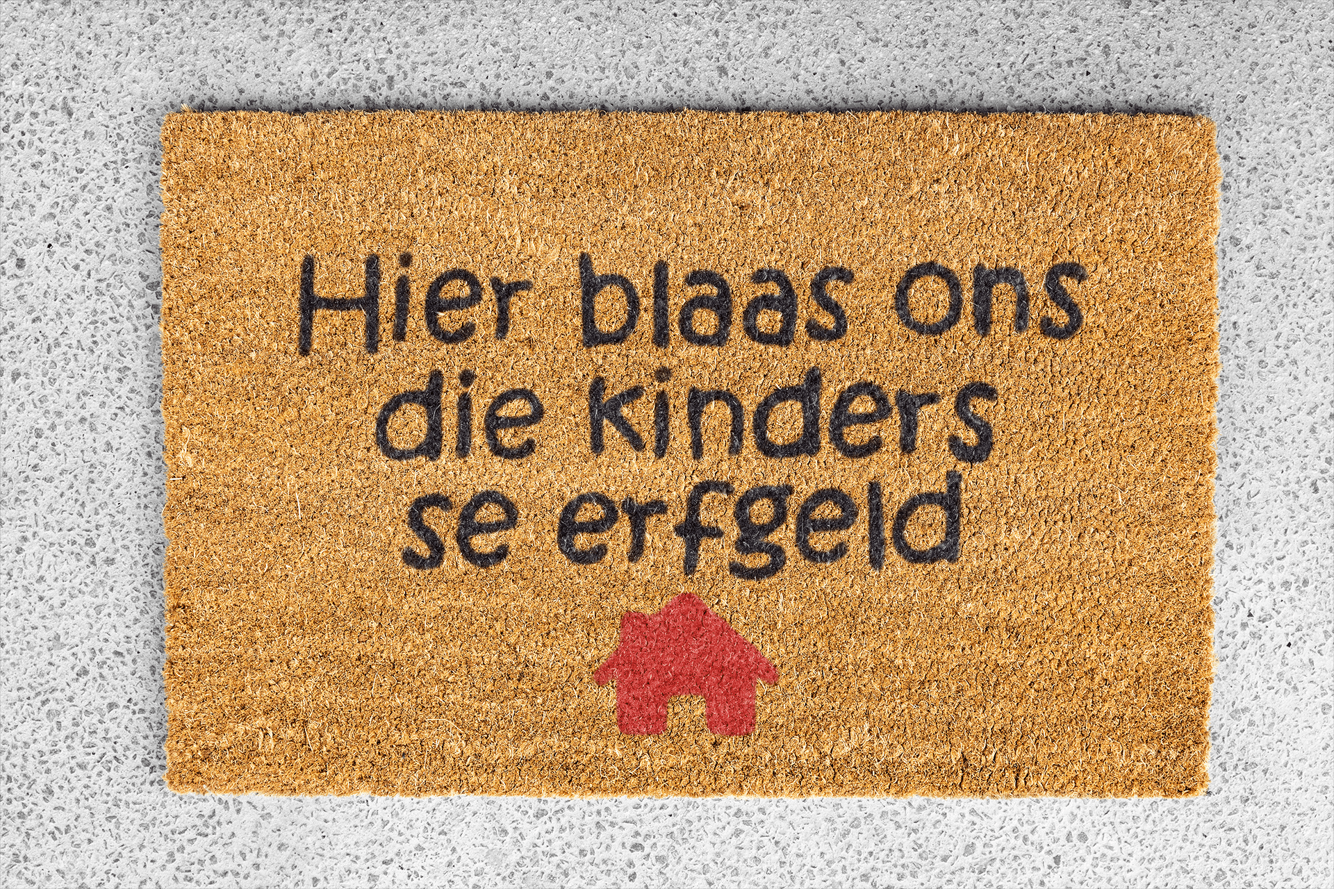 Personalized coir doormat handmade by Coco Matty.