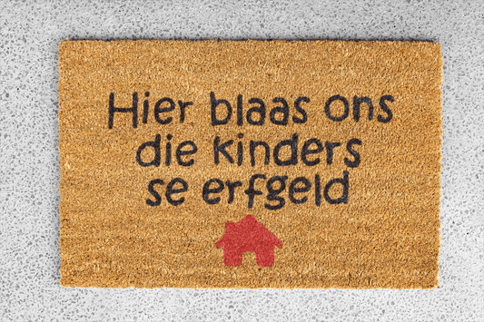 Personalized coir doormat handmade by Coco Matty.