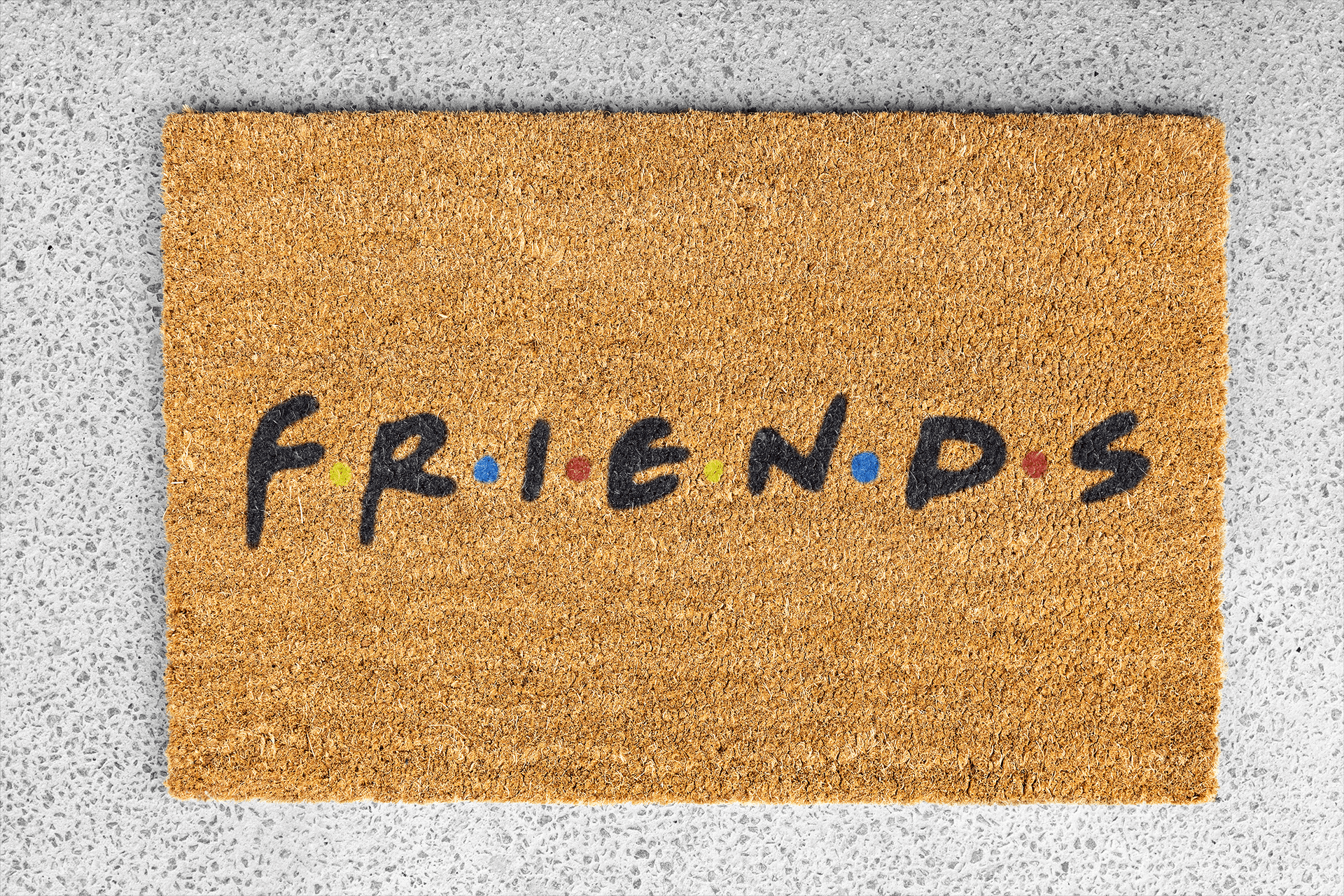 Personalized coir doormat handmade by Coco Matty.