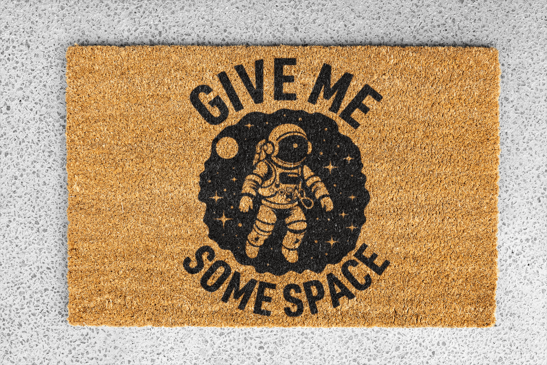 Personalized coir doormat handmade by Coco Matty.