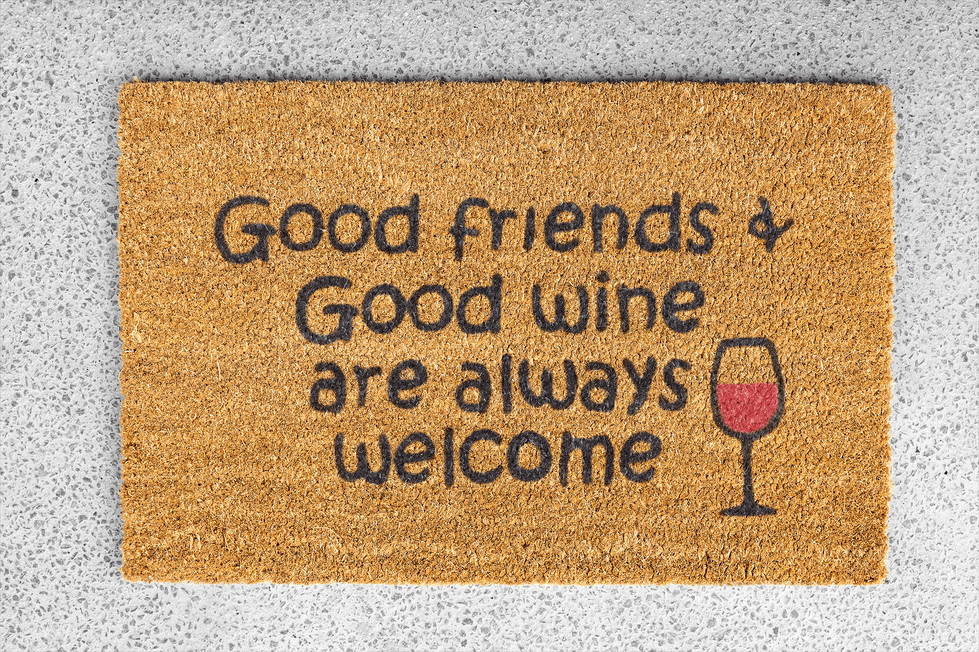 Personalized coir doormat handmade by Coco Matty.
