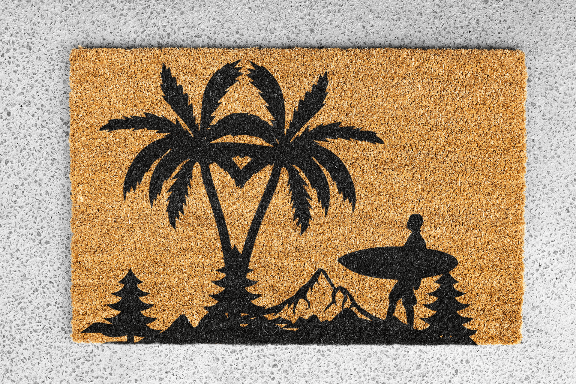 Personalized coir doormat handmade by Coco Matty.