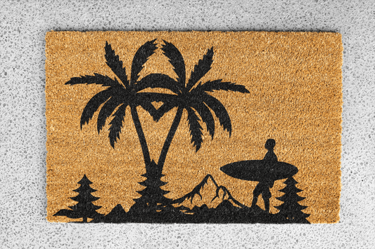Personalized coir doormat handmade by Coco Matty.