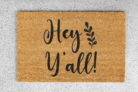 Personalized coir doormat handmade by Coco Matty.