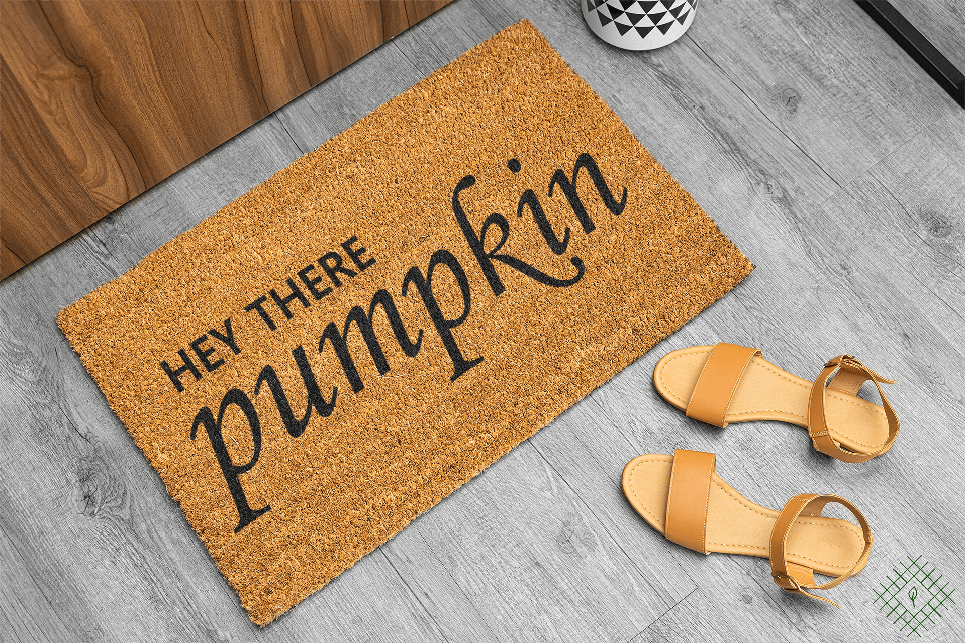 Personalized coir doormat handmade by Coco Matty.