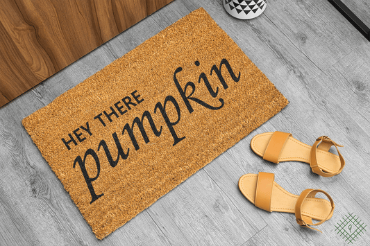 Personalized coir doormat handmade by Coco Matty.