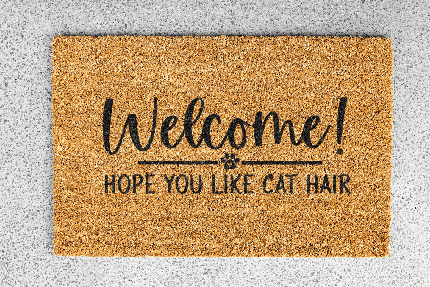 Personalized coir doormat handmade by Coco Matty.