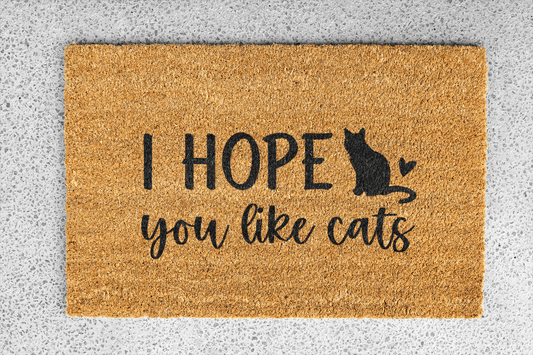 Personalized coir doormat handmade by Coco Matty.