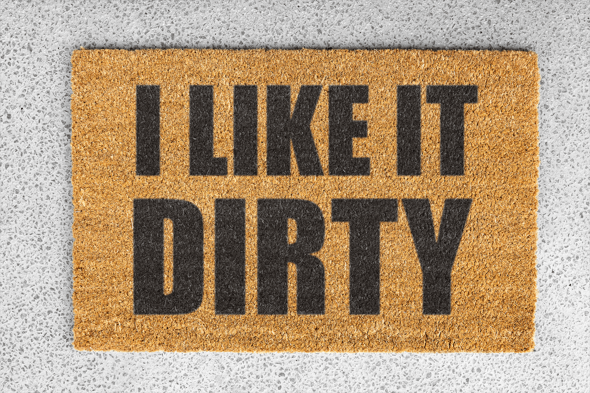 Personalized coir doormat handmade by Coco Matty.