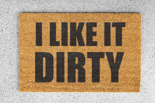 Personalized coir doormat handmade by Coco Matty.