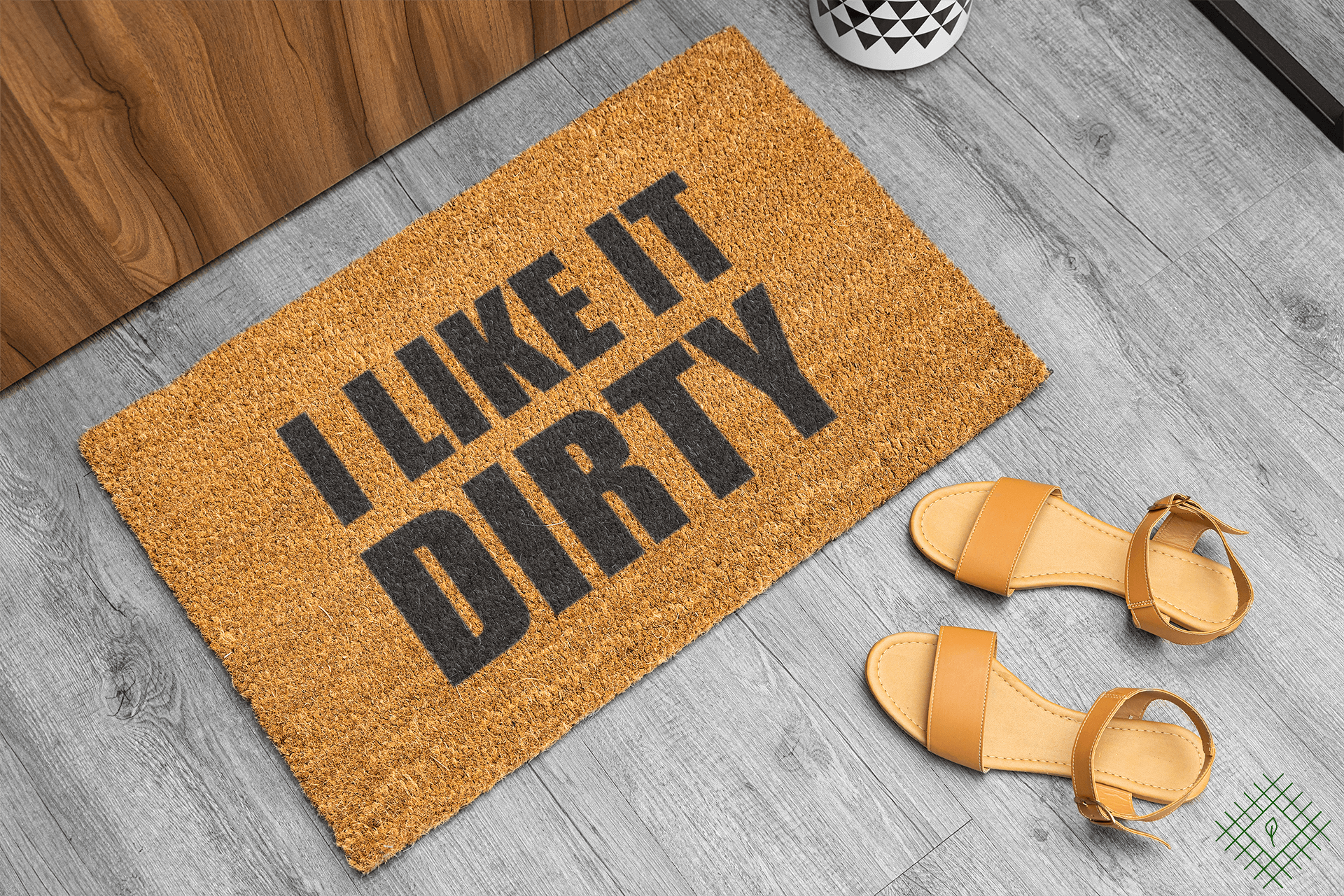 Personalized coir doormat handmade by Coco Matty.