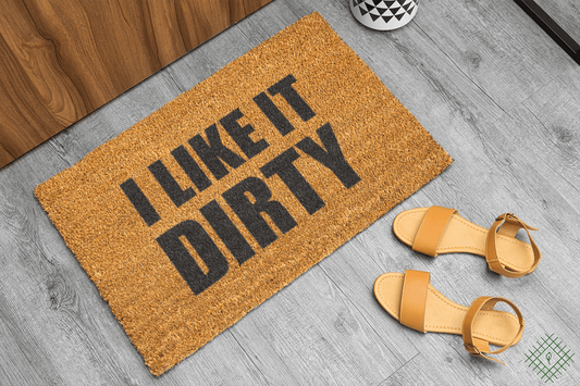 Personalized coir doormat handmade by Coco Matty.