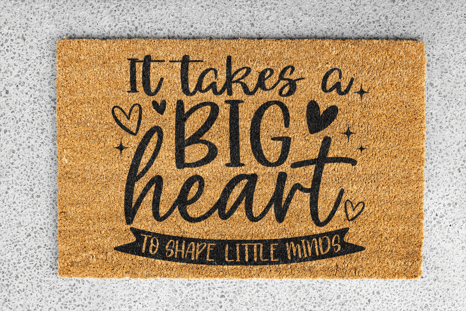 Personalized coir doormat handmade by Coco Matty.