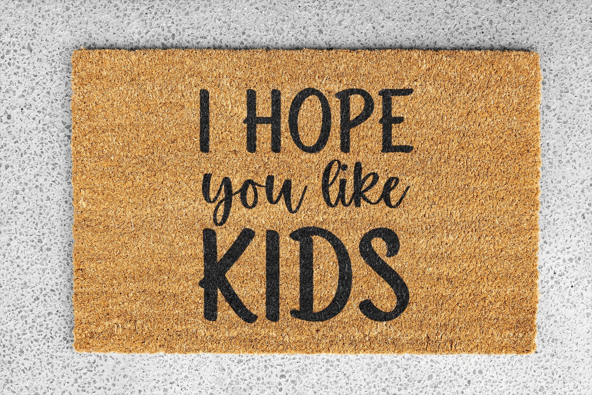Personalized coir doormat handmade by Coco Matty.