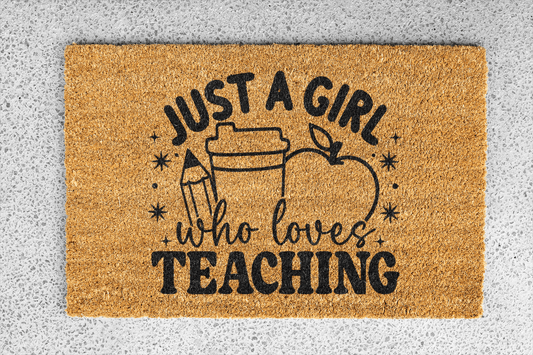 Personalized coir doormat handmade by Coco Matty.
