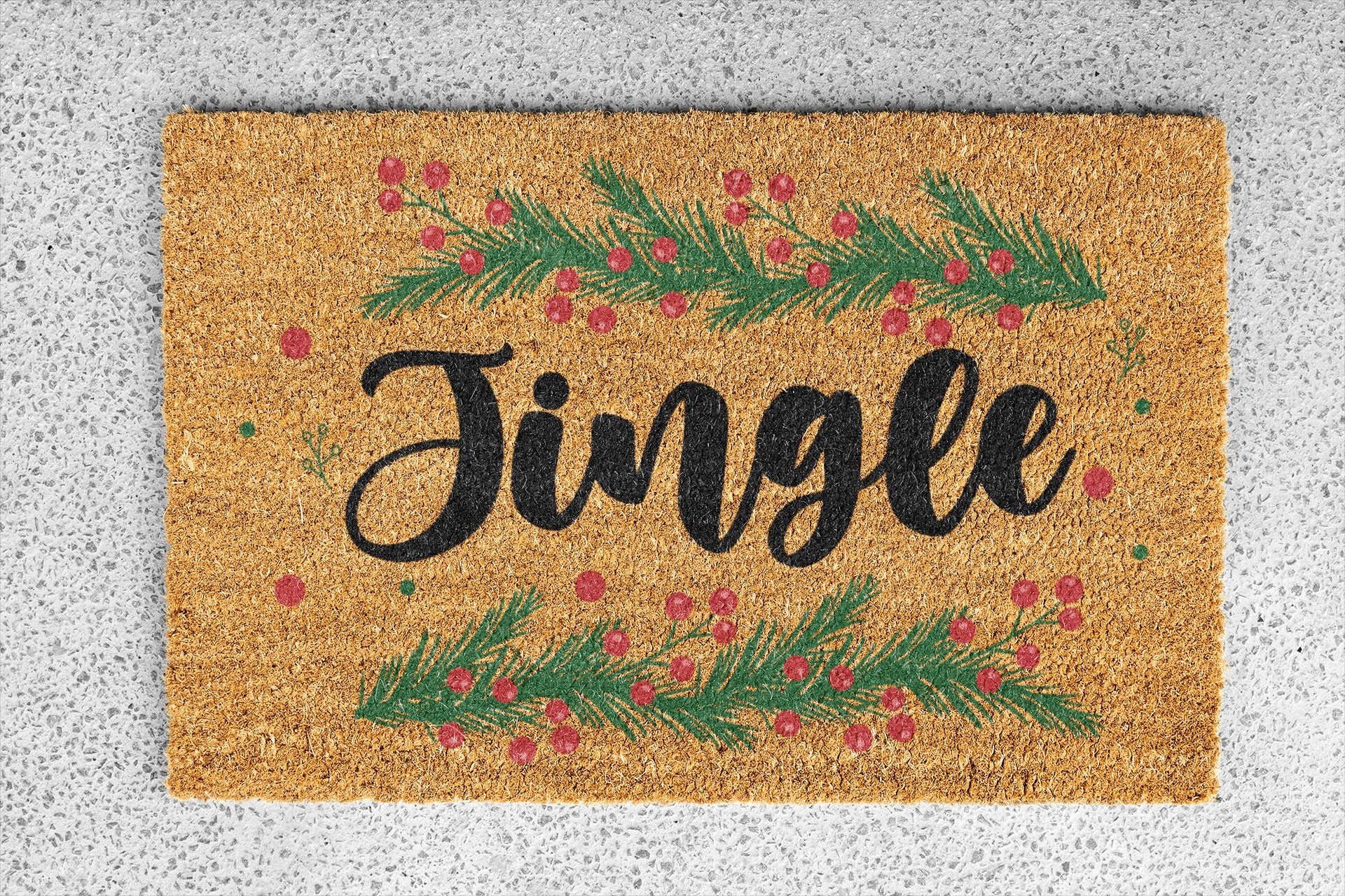Personalized coir doormat handmade by Coco Matty.