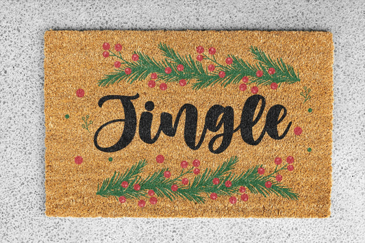 Personalized coir doormat handmade by Coco Matty.