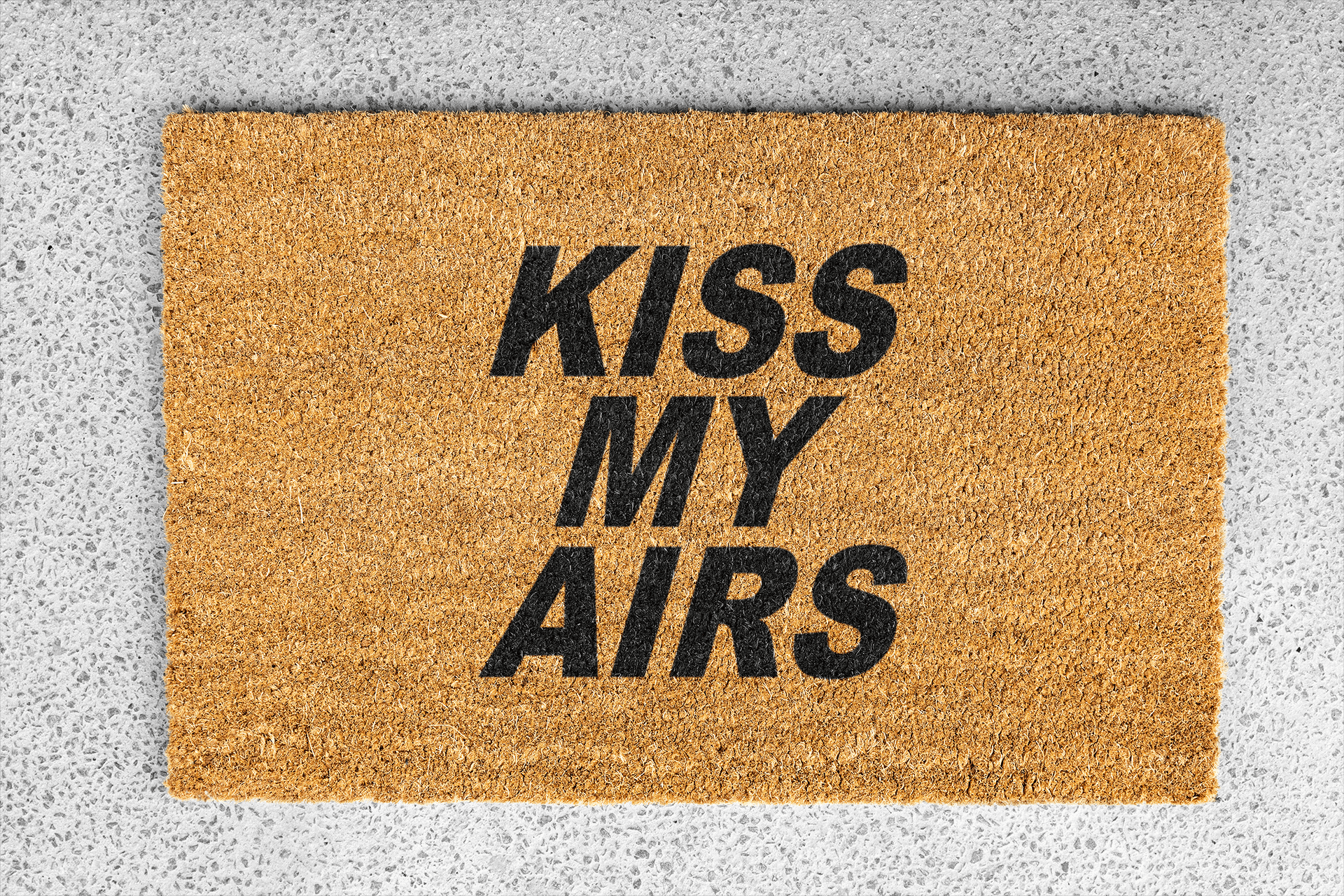 Personalized coir doormat handmade by Coco Matty.