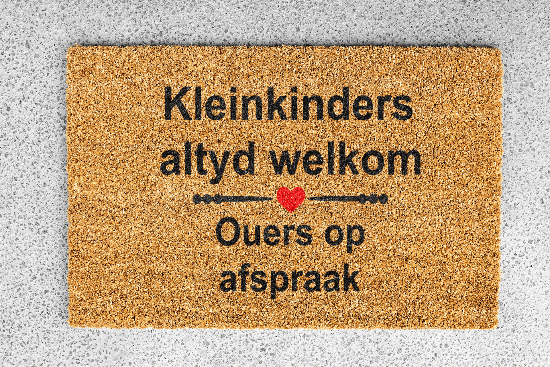 Personalized coir doormat handmade by Coco Matty.