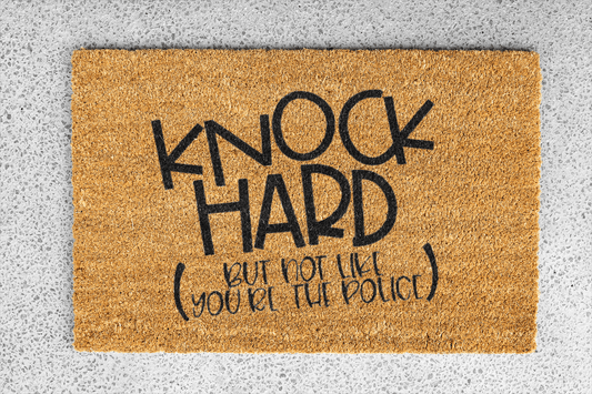 Personalized coir doormat handmade by Coco Matty.