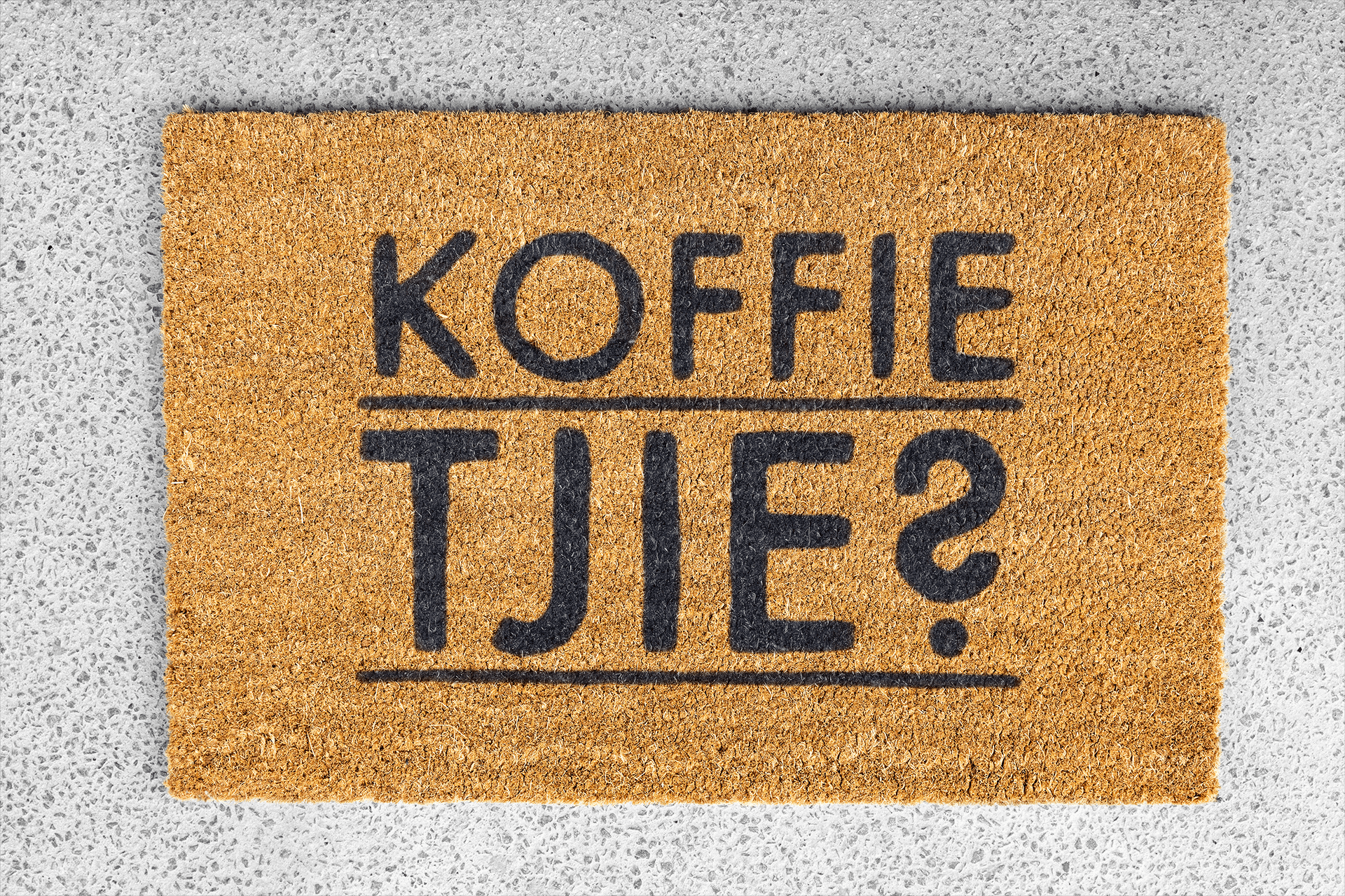 Personalized coir doormat handmade by Coco Matty.