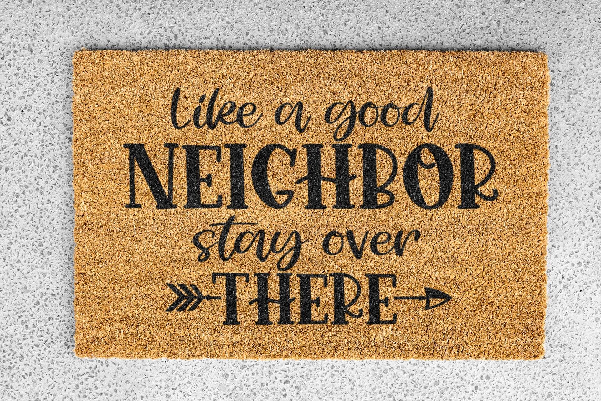 Personalized coir doormat handmade by Coco Matty.