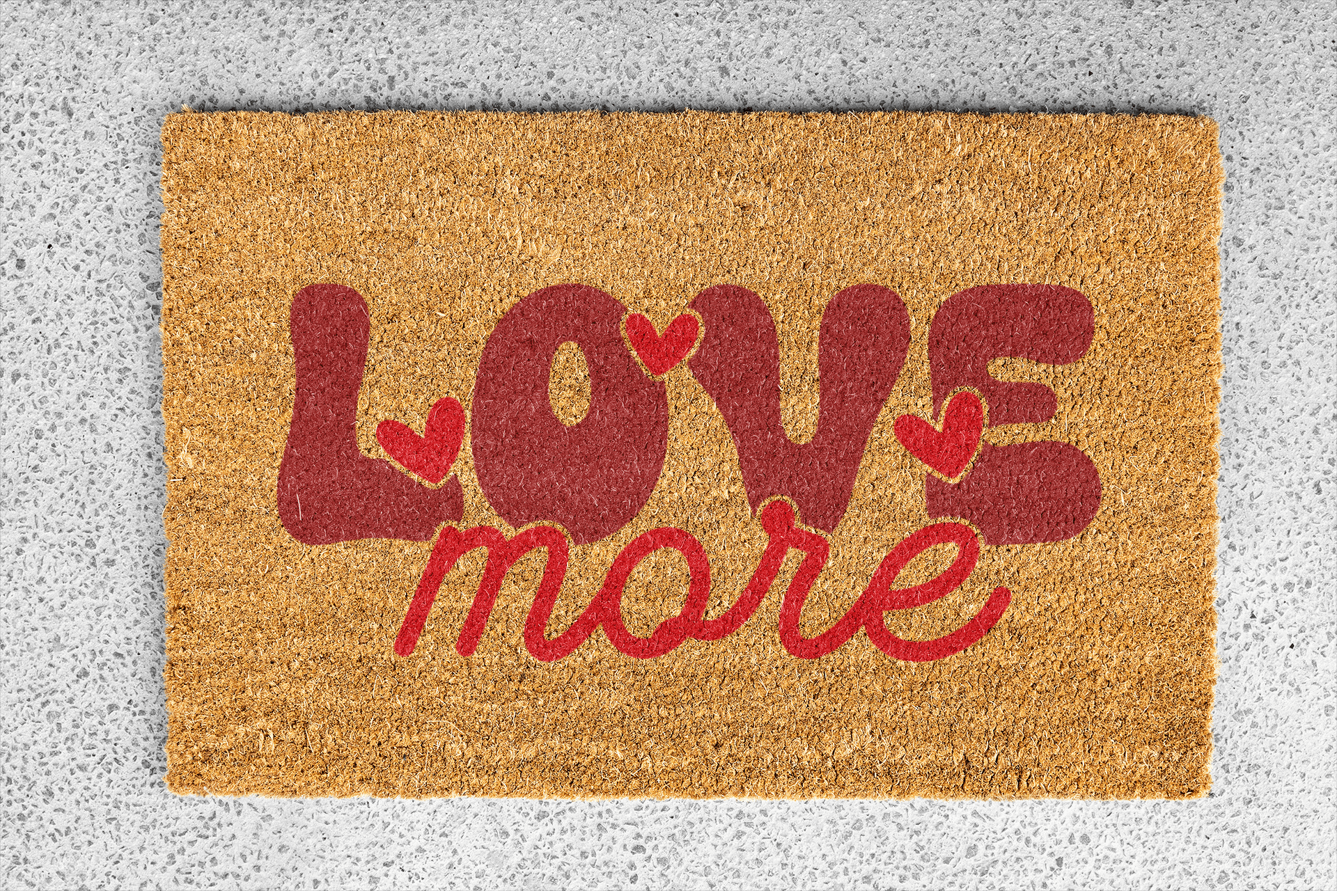 Personalized coir doormat handmade by Coco Matty.