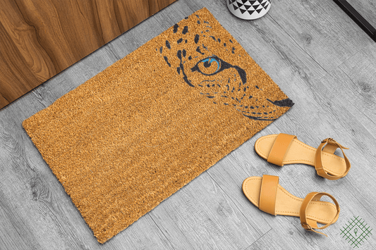 Personalized coir doormat handmade by Coco Matty.