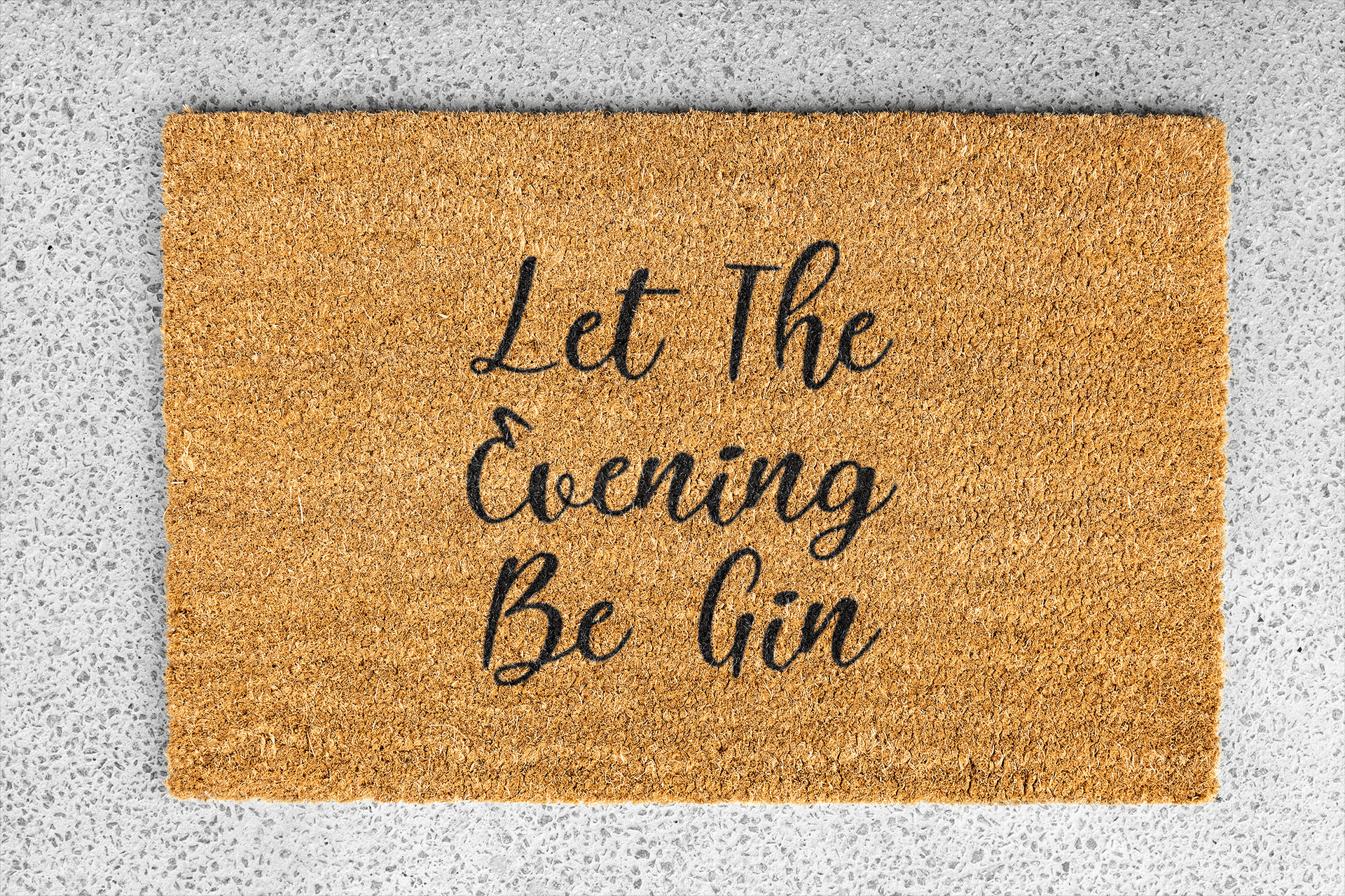 Personalized coir doormat handmade by Coco Matty.