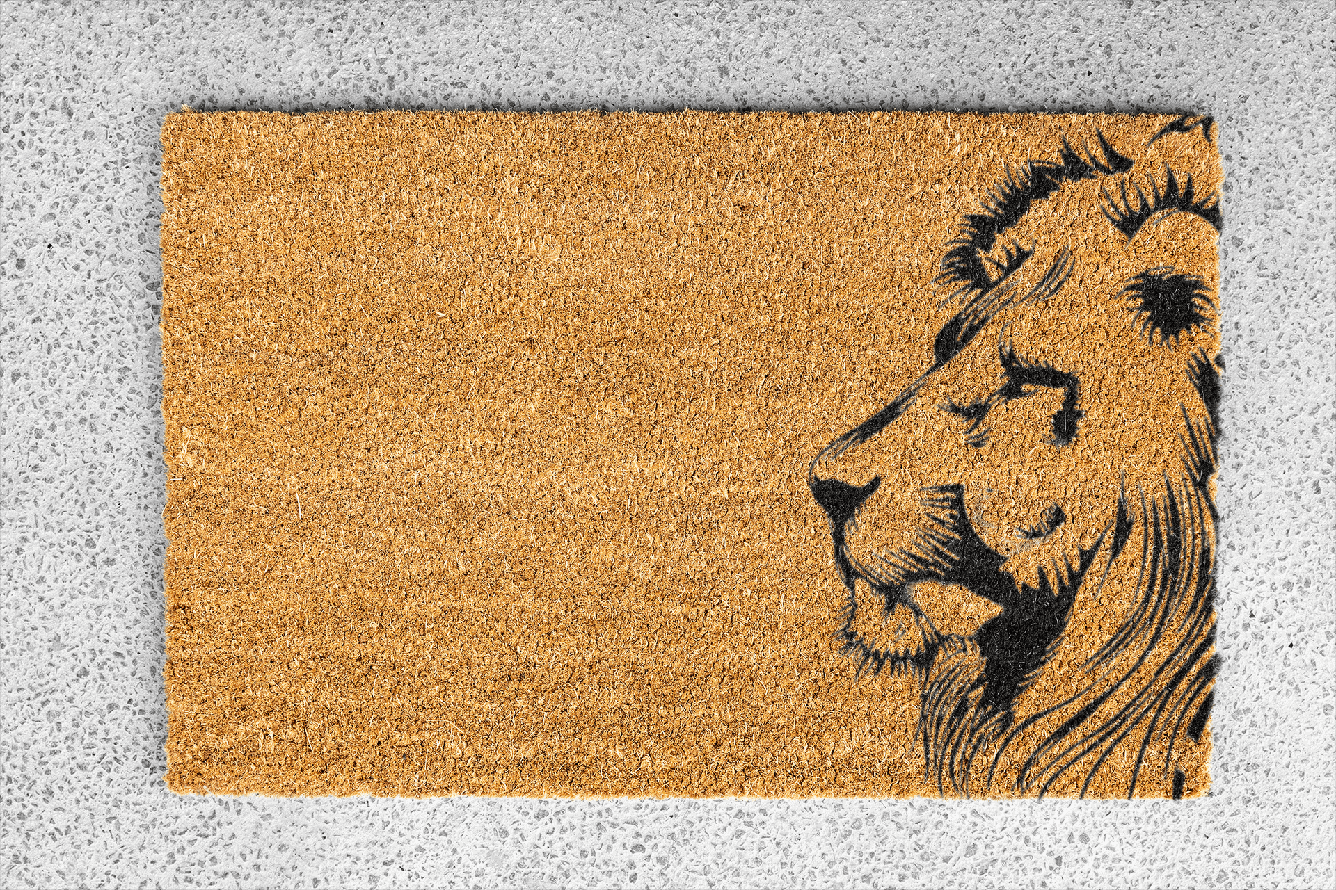 Personalized coir doormat handmade by Coco Matty.