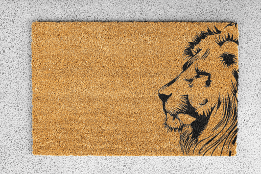 Personalized coir doormat handmade by Coco Matty.