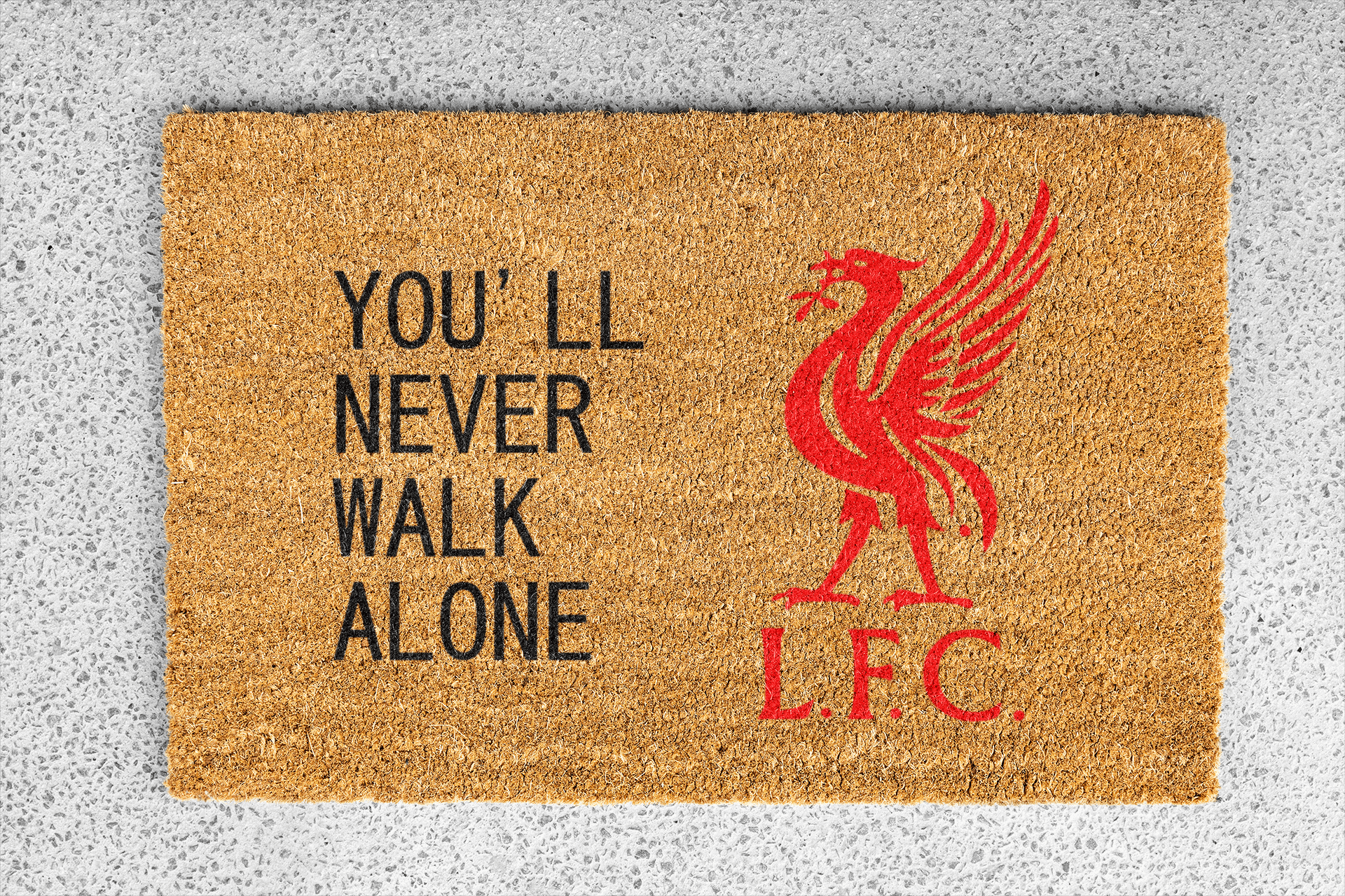 Personalized coir doormat handmade by Coco Matty.
