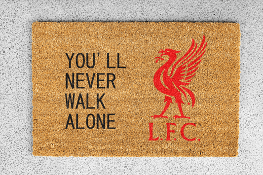 Personalized coir doormat handmade by Coco Matty.