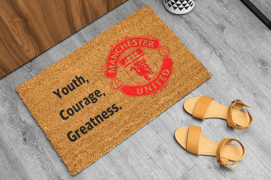 Personalized coir doormat handmade by Coco Matty.