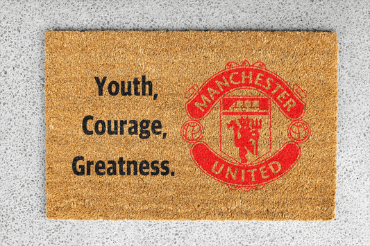 Personalized coir doormat handmade by Coco Matty.