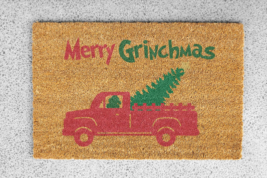 Personalized coir doormat handmade by Coco Matty.