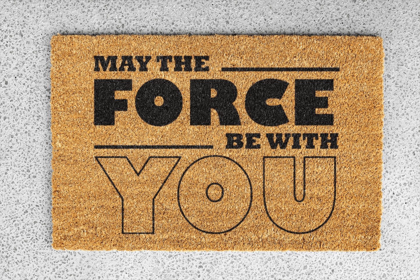 Personalized coir doormat handmade by Coco Matty.