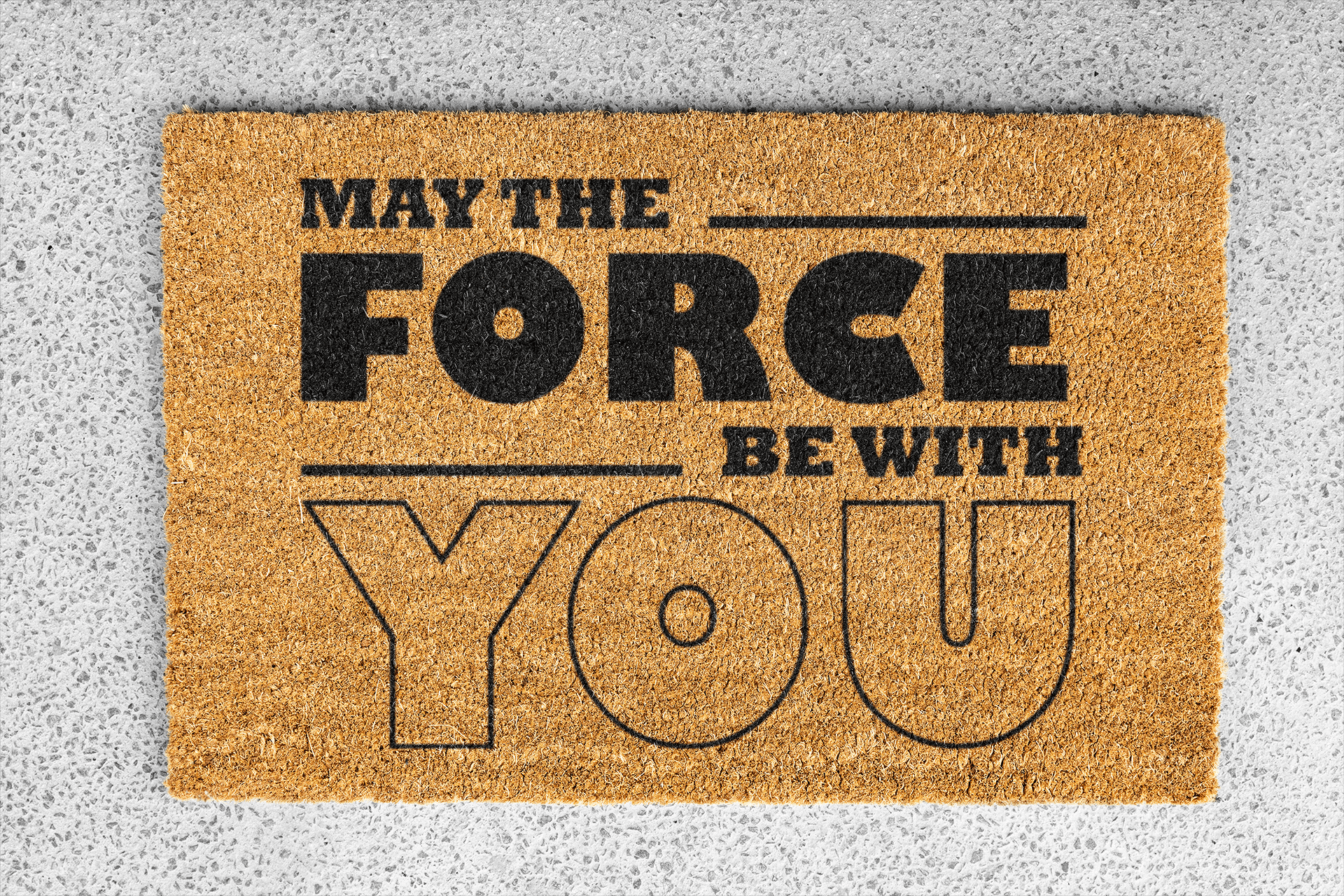 Personalized coir doormat handmade by Coco Matty.