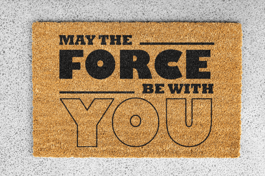 Personalized coir doormat handmade by Coco Matty.