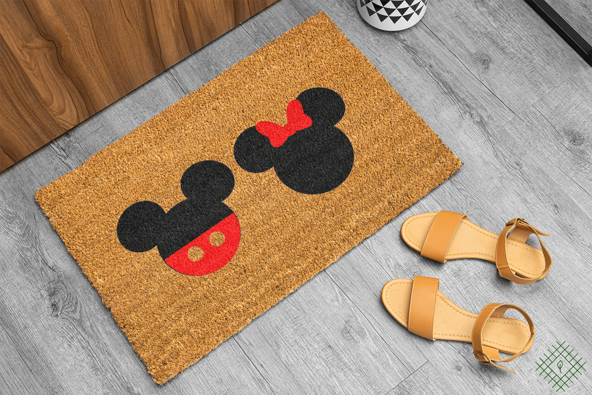 Personalized coir doormat handmade by Coco Matty.