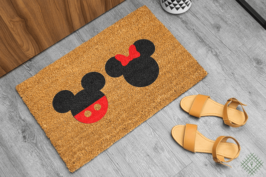 Personalized coir doormat handmade by Coco Matty.